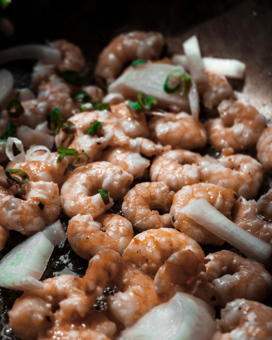 Frozen shrimp treated with the XF-M505B phosphate system